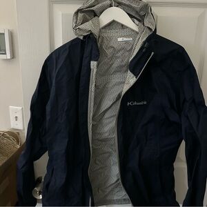 Navy Blue Columbia Rain Jacket